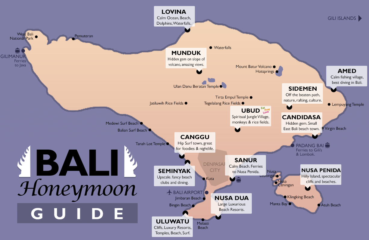 Bali Honeymoon Map