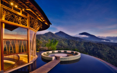 Elevate is located on a mountain ridge towering over Bali, giving you a view over jungle forests as far as the eye can see.