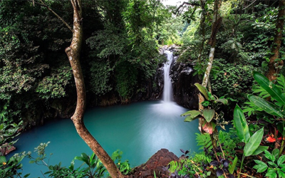 Aling Aling waterfalls are just around the corner of this hotel.