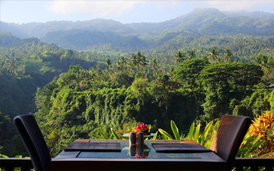 Have a dinner with your partner overlooking the forest.