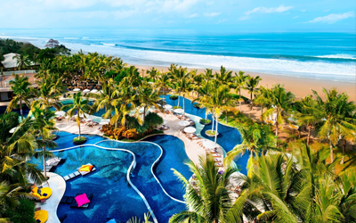 W Bali is a beachfront resort with a variety of pools in Seminyak.