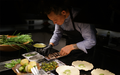 Book the more intimate 17-course Ku experience to watch Michelin chef Syrco Bakker at work.